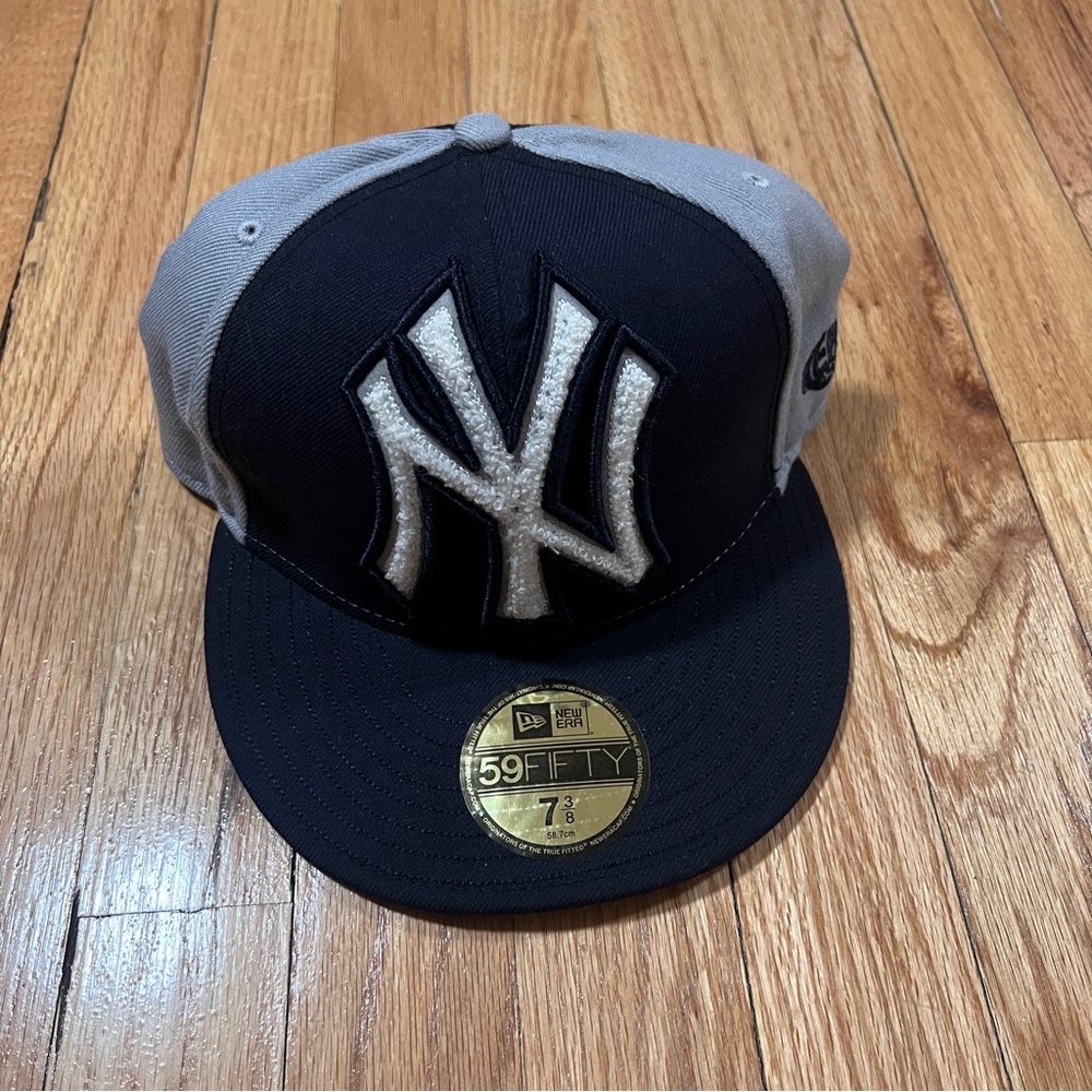 New York Yankees New Era 59Fifty Wool Fitted Hat Cap MLB Size 7 3/8